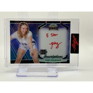 2024 Leaf Metal Inscriptions Toby Fournier Encased Blue Auto 60/200 SP Inscribed